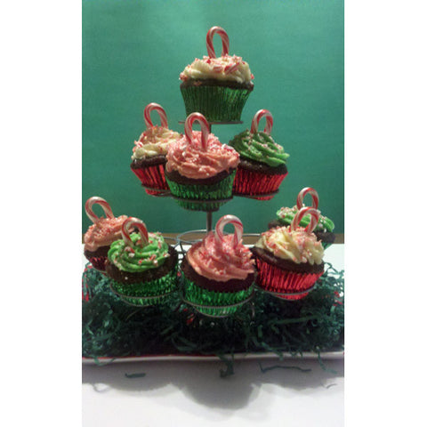 Christmas Cupcakes with Candy Canes