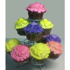 Multi-Colored Garden Cupcakes